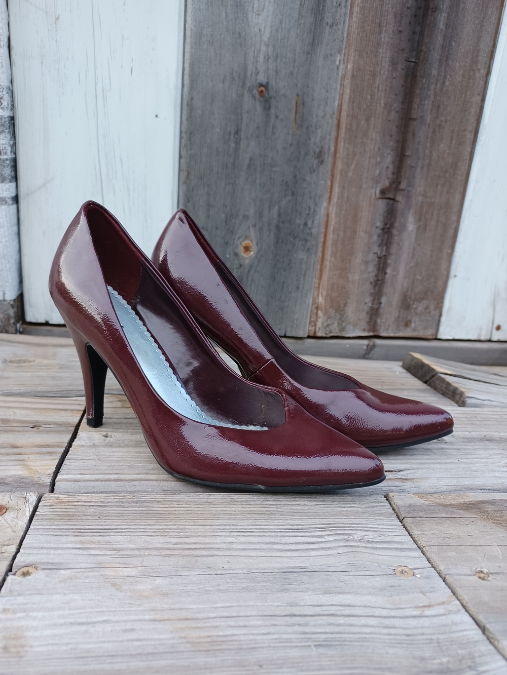 FIONI Clothing Burgundi Pointed-Toe Heels 6W